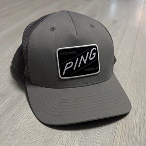 Men’s Ping Charcoal Mesh Back Golf Hat NWOT